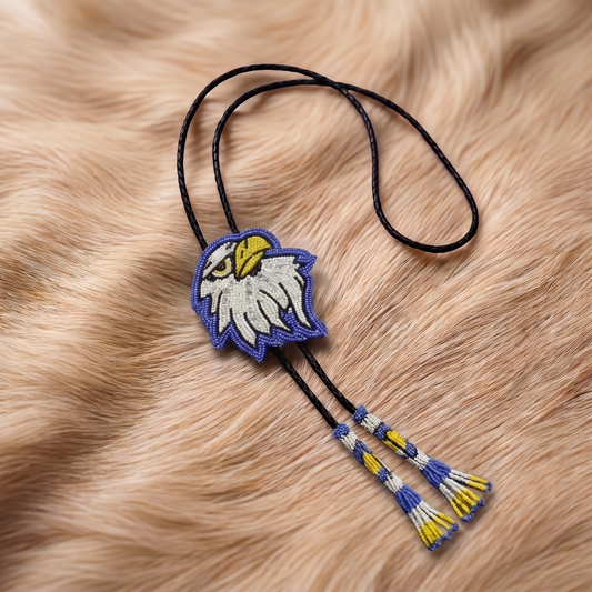 Bald Eagle Beaded Bolo Tie included in the gift set