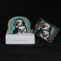Beaded Leather & Coin Purse Set. Handmade Native American Style Purse For Men and Women