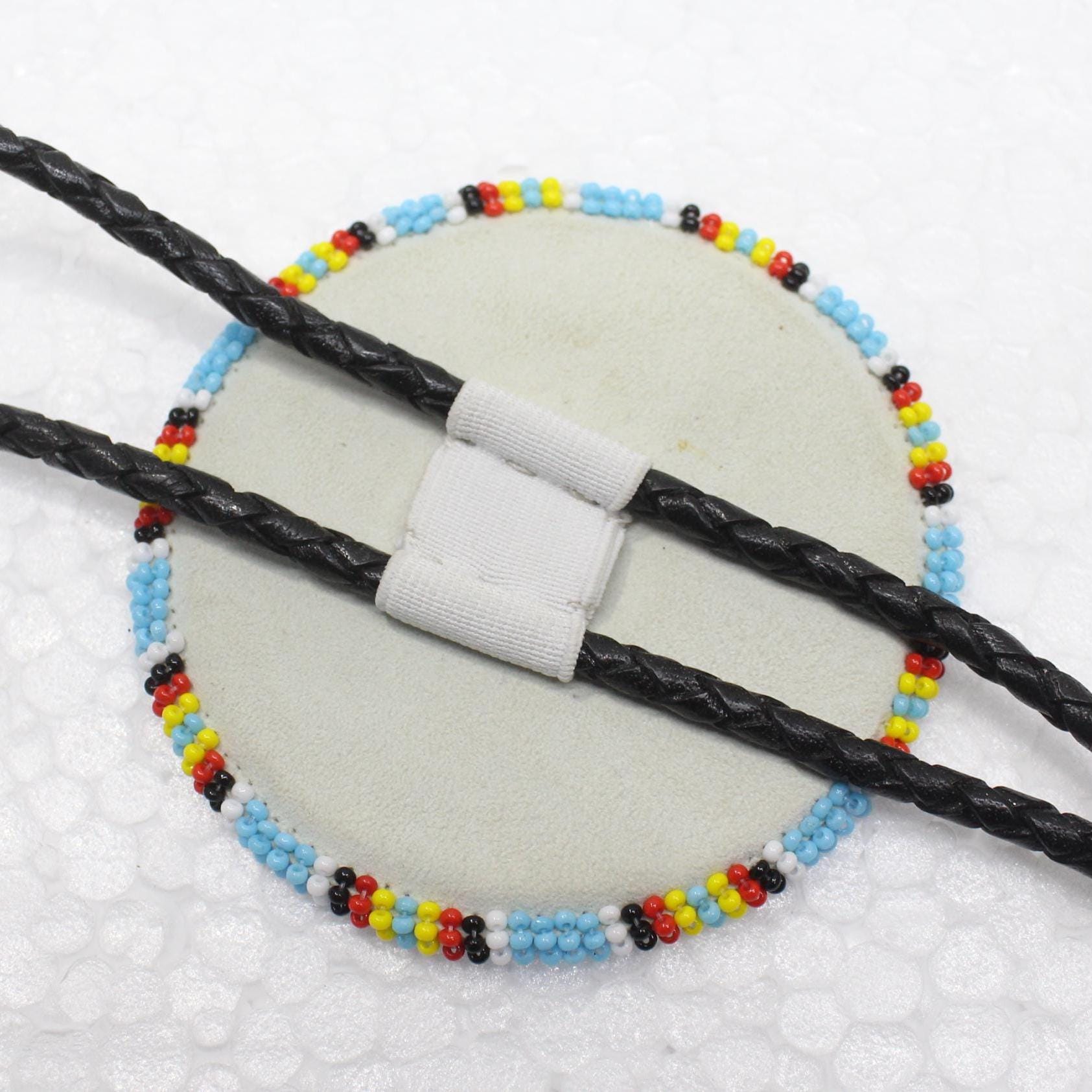 Handmade Beaded Bolo Tie. Stylish Seed Beads Accessory For Men