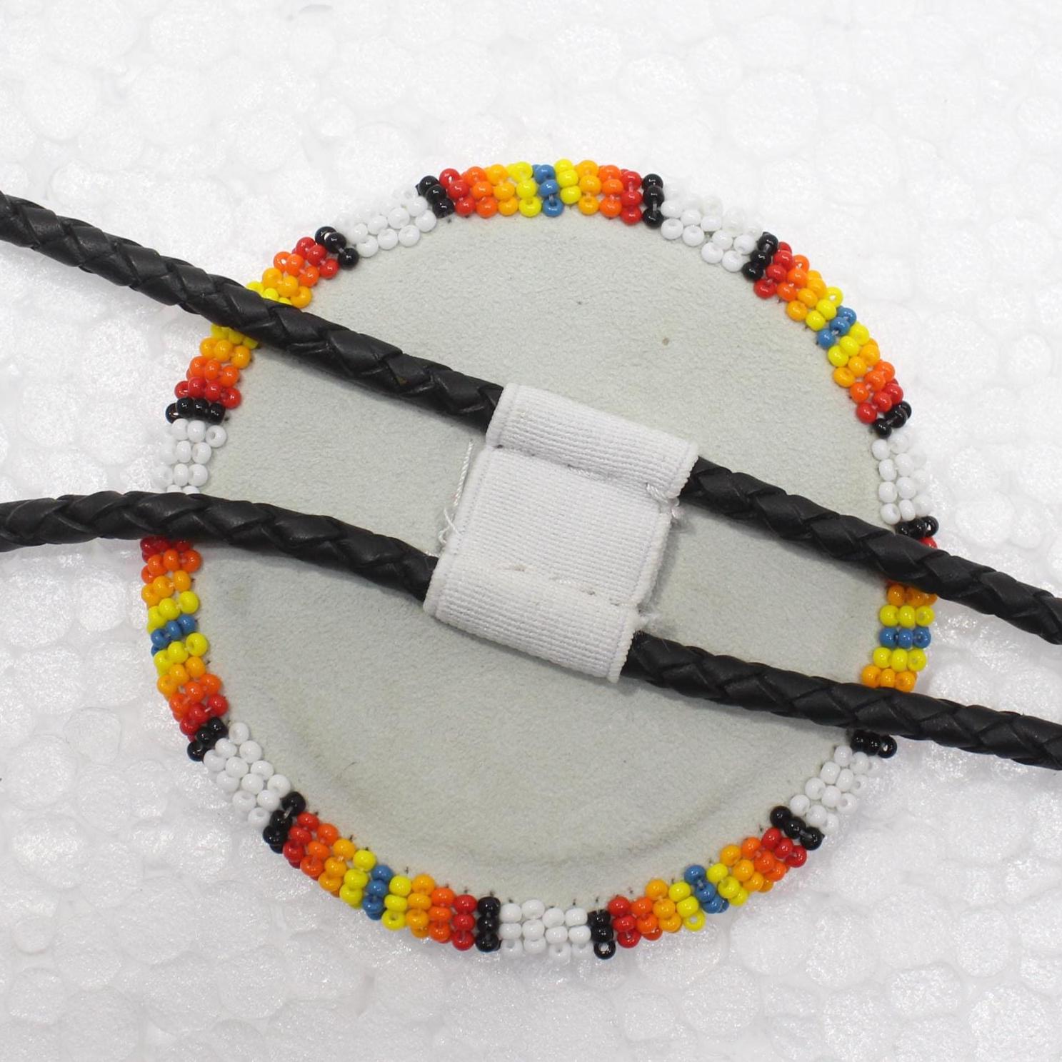Handmade Beaded Bolo Tie. Stylish Seed Beads Accessory For Men
