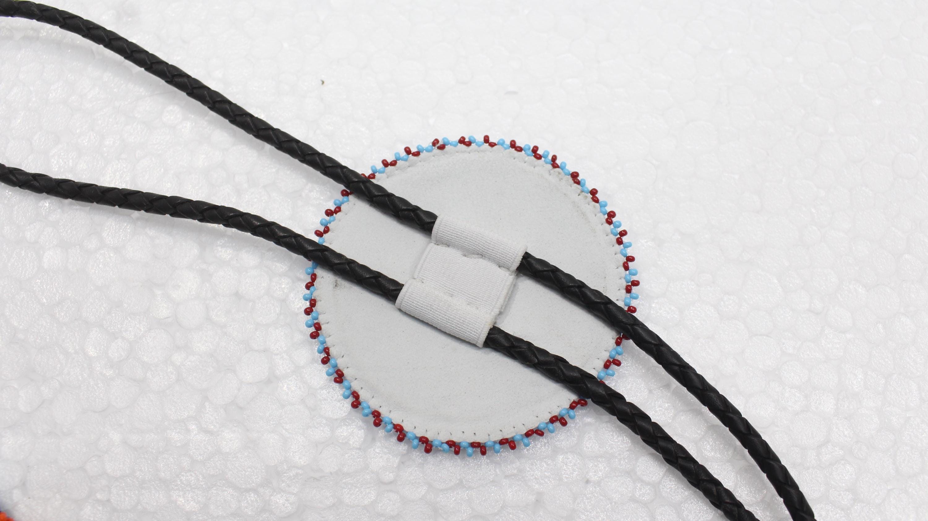 Handmade Beaded Bolo Tie. Stylish Seed Beads Accessory For Men