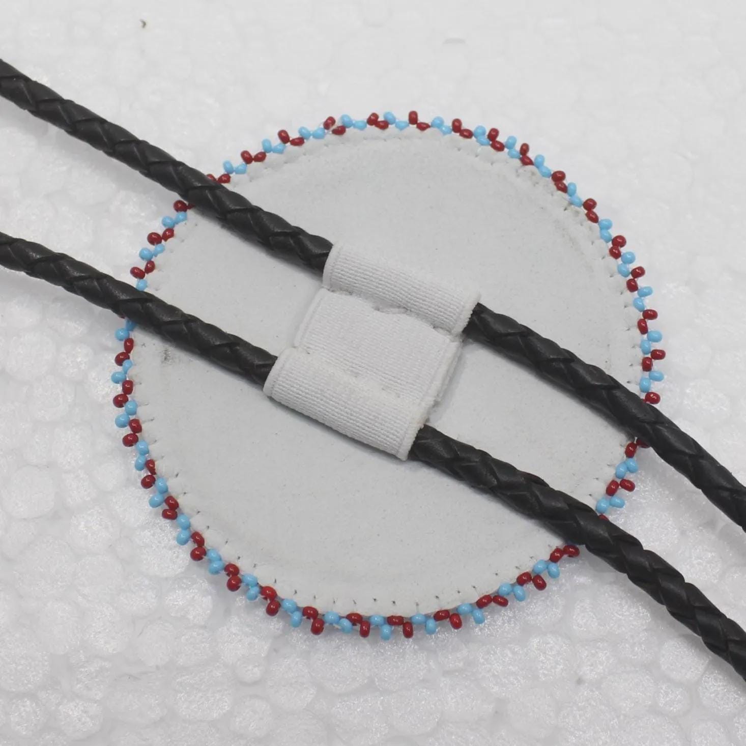 Handmade Beaded Bolo Tie. Stylish Seed Beads Accessory For Men