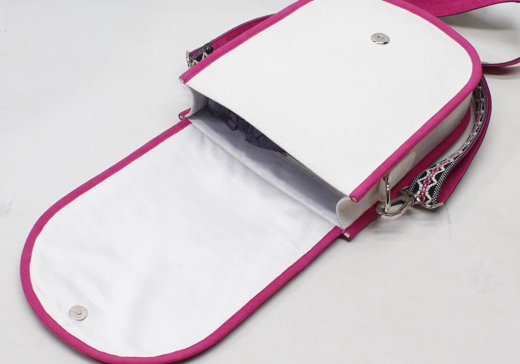 Beaded Crossbody Bag, Boho Handmade Unisex Canvas Sling Purse with Adjustable Strap