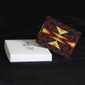 Handmade Leather Beaded Wallet. Native American Style Purse For Men