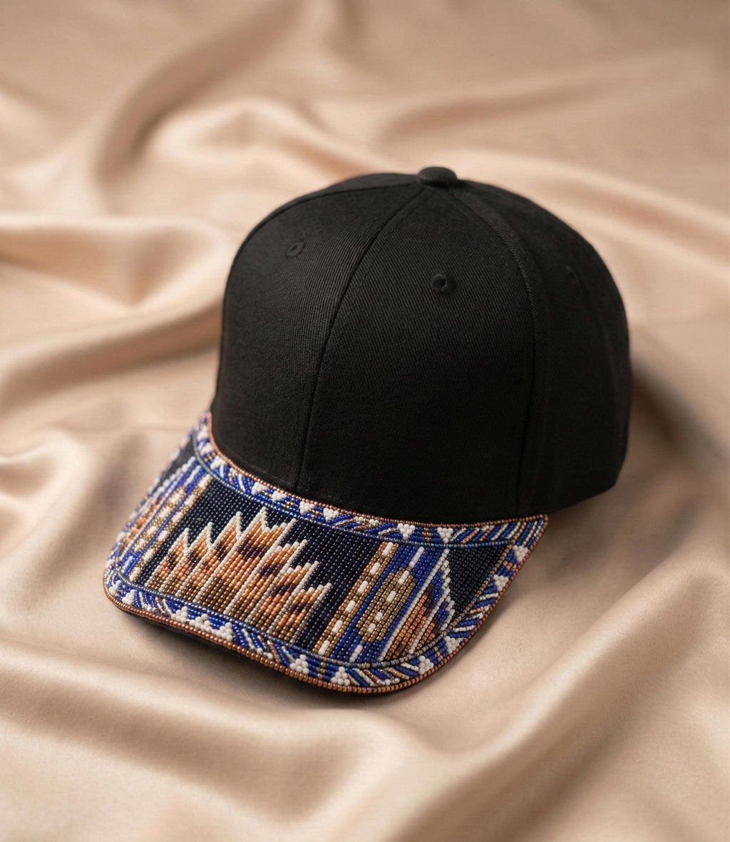 Handmade Beaded Cap. Unisex Adjustable Baseball Hat For Men and Women. Suitable for Gifting