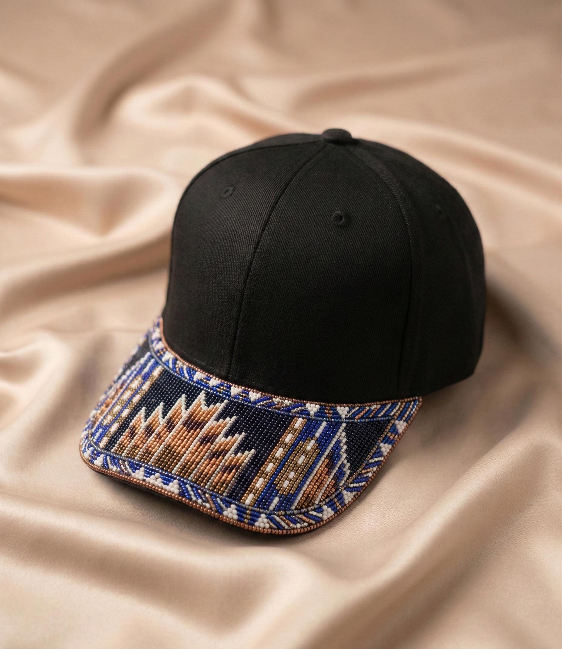 Handmade Beaded Cap. Unisex Adjustable Baseball Hat For Men and Women. Suitable for Gifting