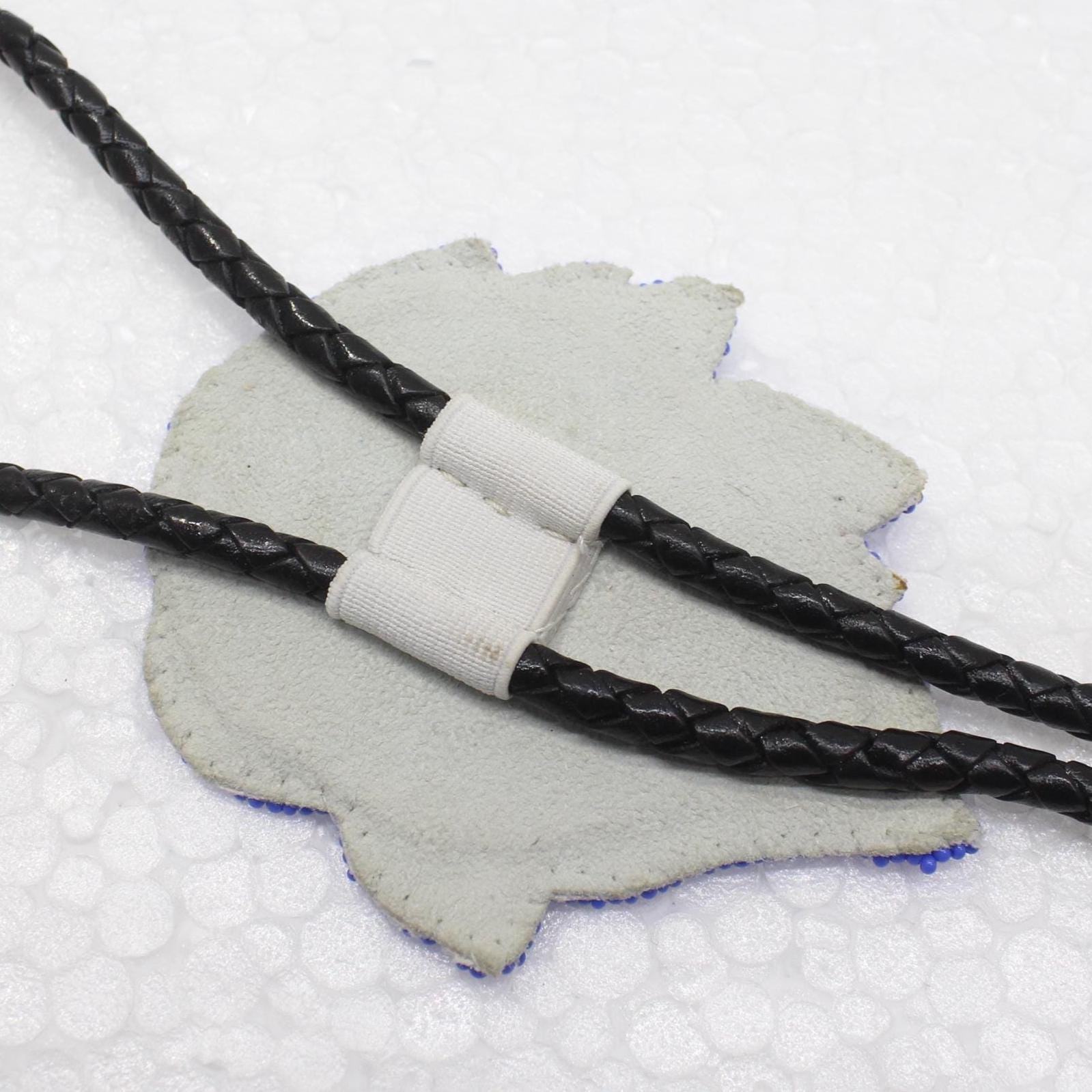 Handmade Beaded Bolo Tie. Stylish Seed Beads Accessory For Men