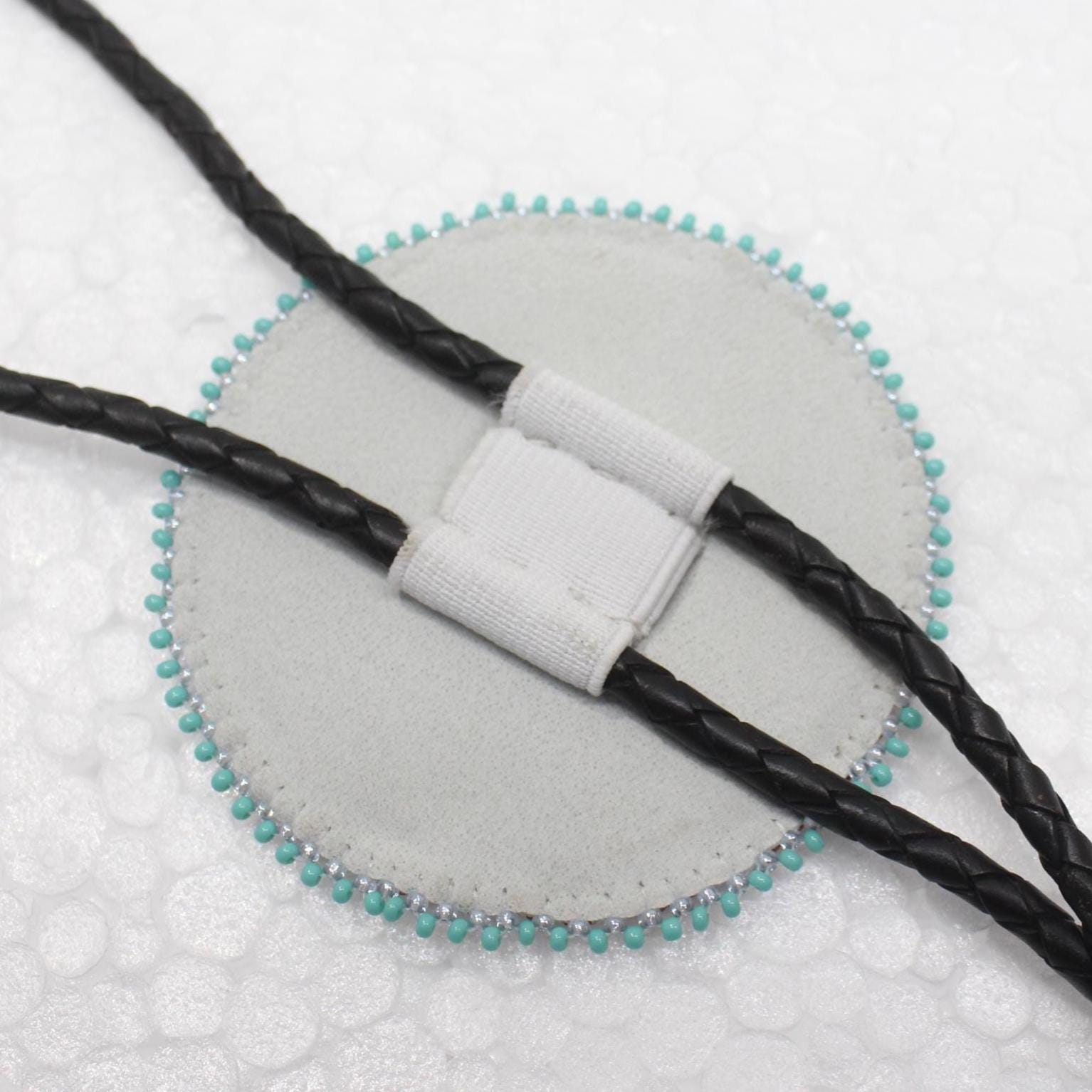 Handmade Beaded Bolo Tie. Stylish Seed Beads Accessory For Men