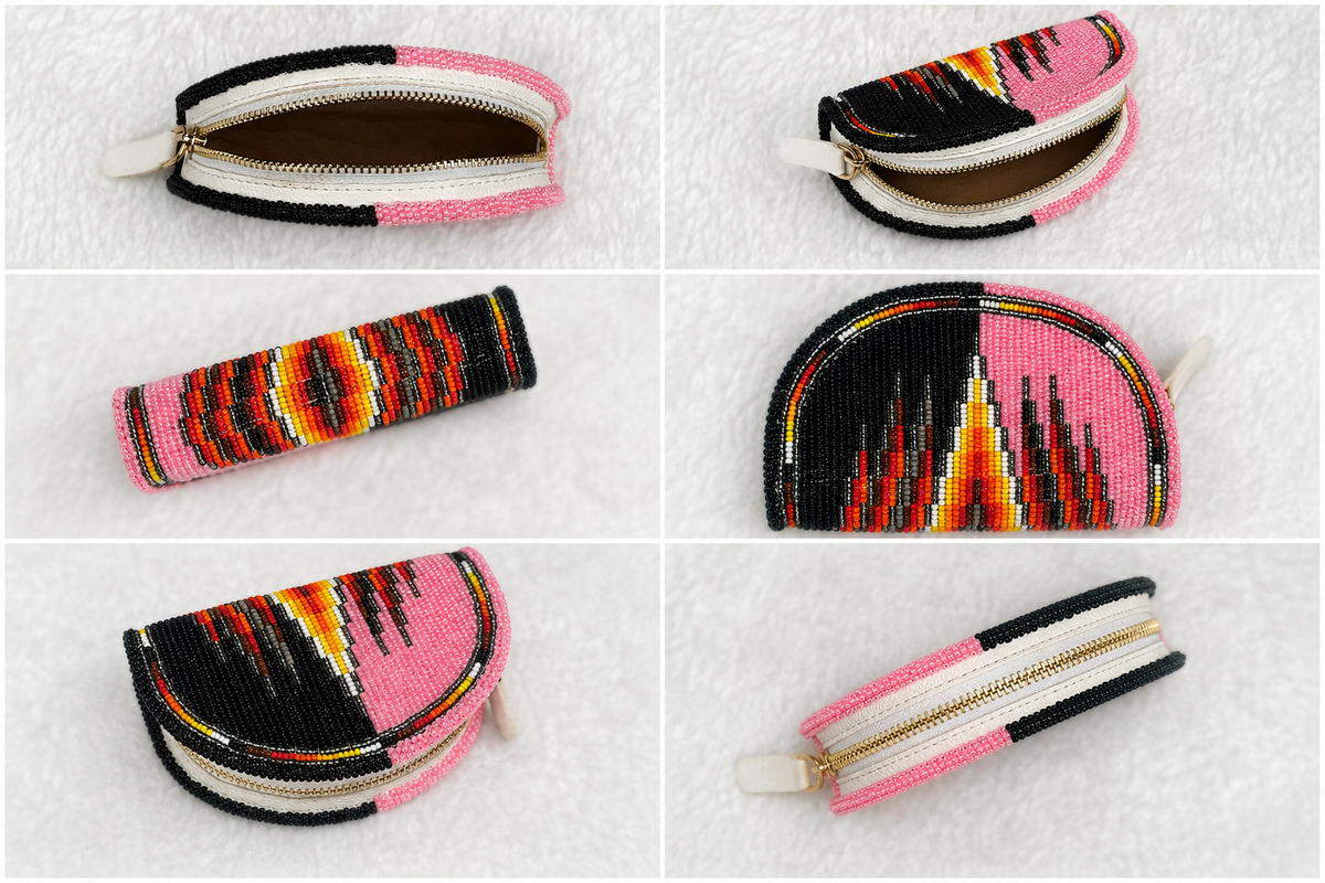 Hand-Beaded Coin Purse for Women