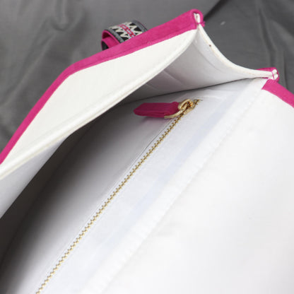 Tulip Beaded Pink Canvas Crossbody Bag