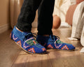 Handmade Beaded Suede Moccasins for Men, Artisan Western Boho Footwear