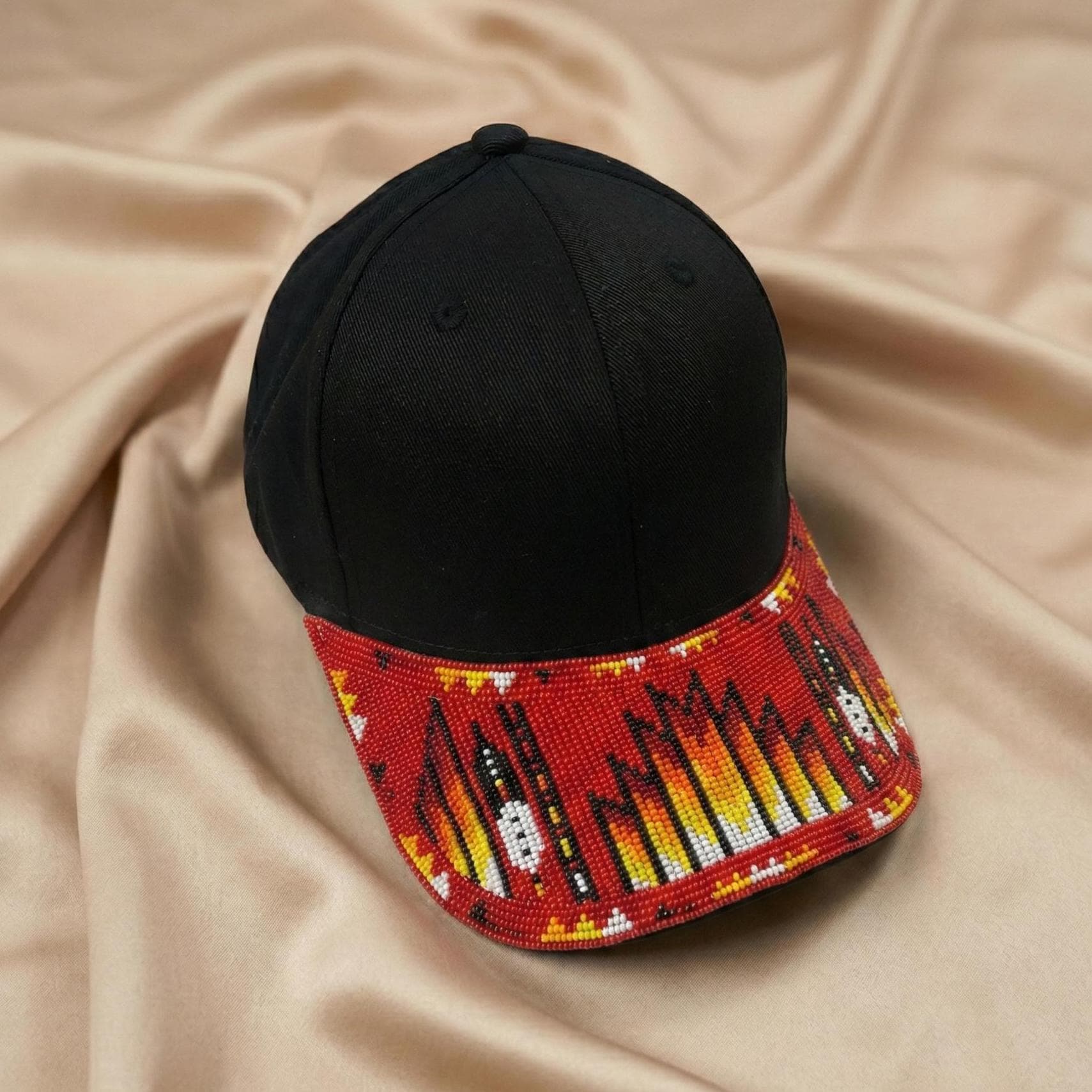 Handmade Beaded Cap. Unisex Adjustable Baseball Hat For Men and Women. Suitable for Gifting