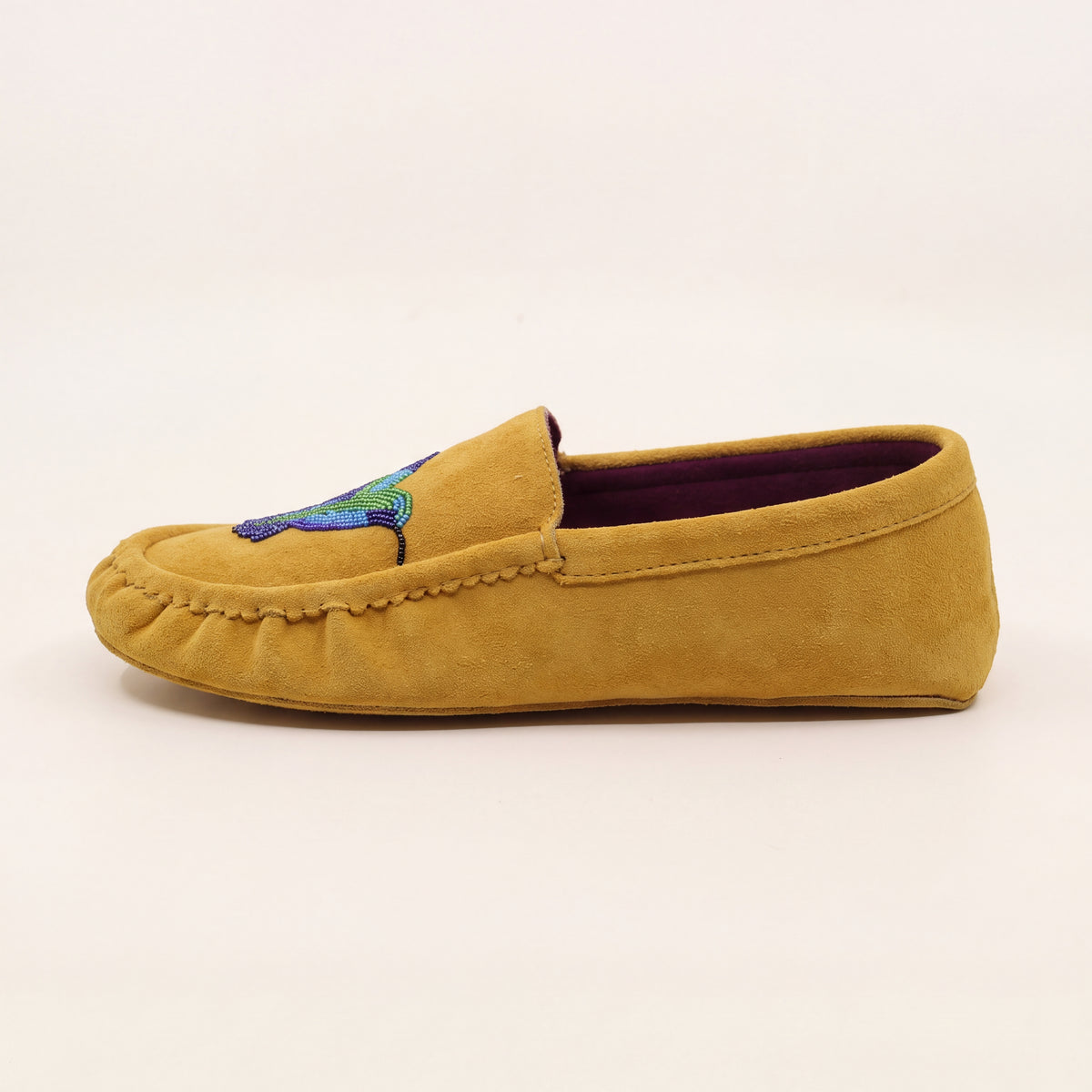 Hummingbird Beaded Leather Moccasins