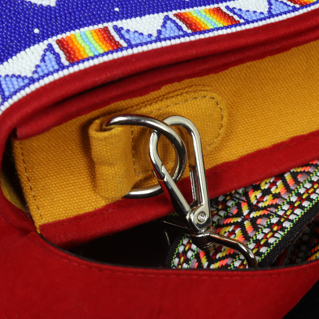 Handmade Beaded Crossbody Bag For Women. Native American Style Bag