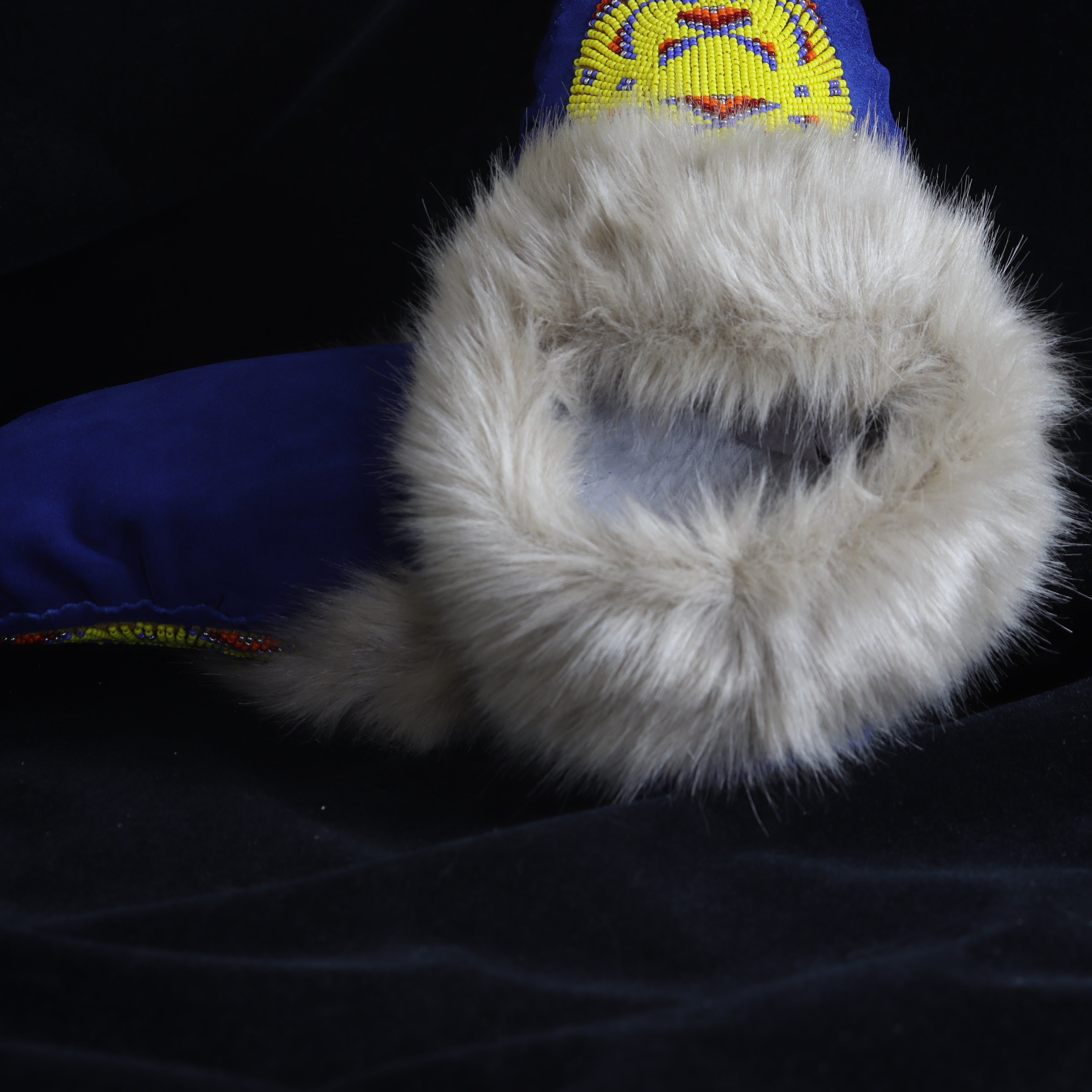 Native American Style Beaded Leather Moccasins For Women