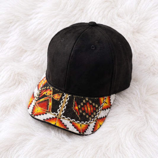 Geometric Design Beaded Baseball Cap