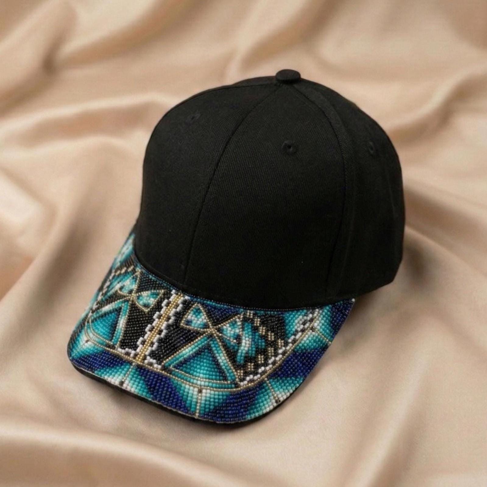 Handmade Beaded Cap. Unisex Adjustable Baseball Hat For Men and Women. Suitable for Gifting