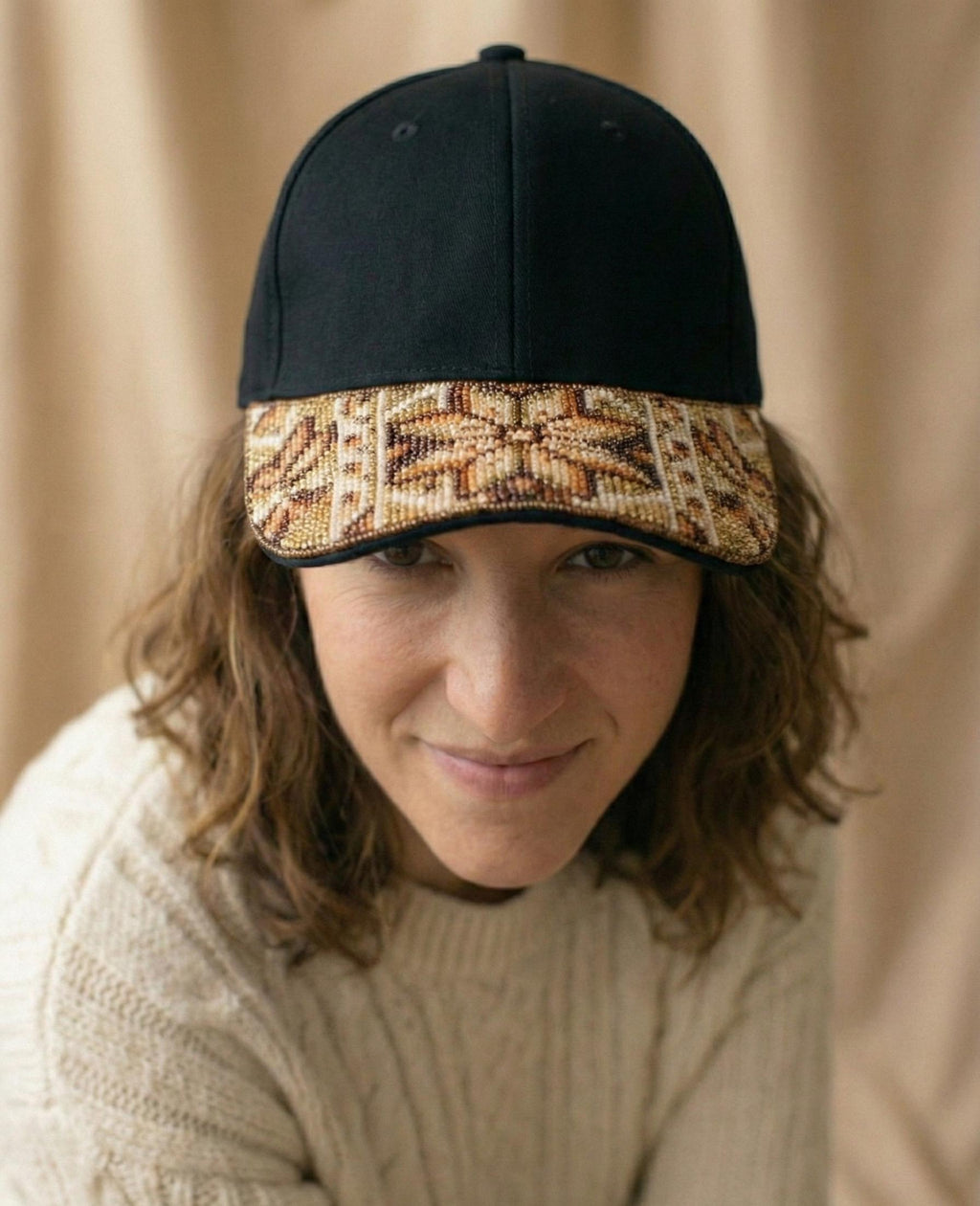 Handmade Beaded Cap. Unisex Adjustable Baseball Hat For Men and Women. Suitable for Gifting