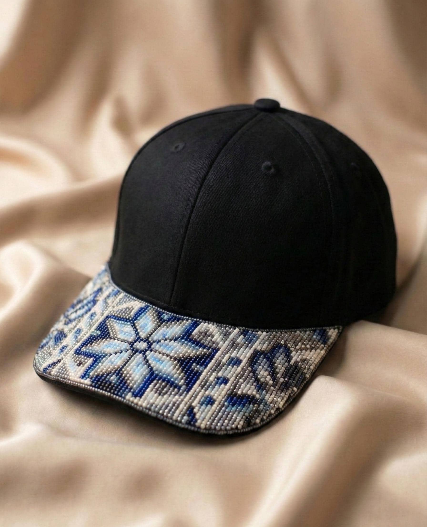 Handmade Beaded Cap. Unisex Adjustable Baseball Hat For Men and Women. Suitable for Gifting