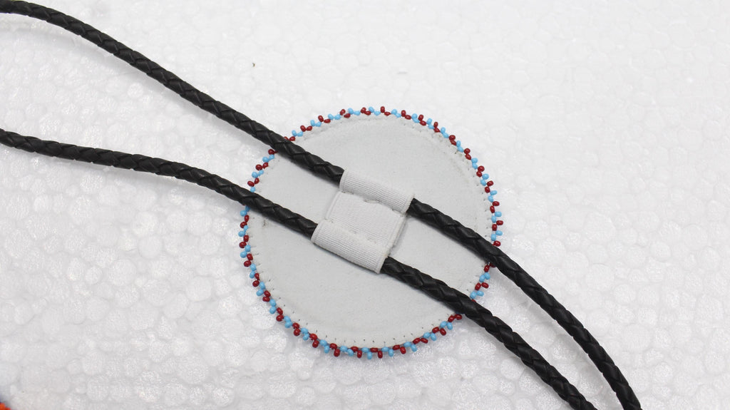 Handmade Beaded Bolo Tie. Stylish Seed Beads Accessory For Men