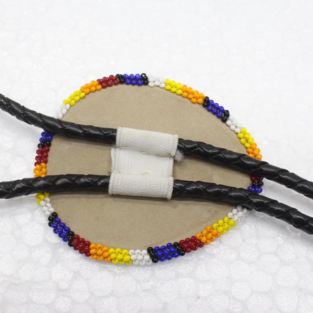 Handmade Beaded Bolo Tie. Stylish Seed Beads Accessory For Men