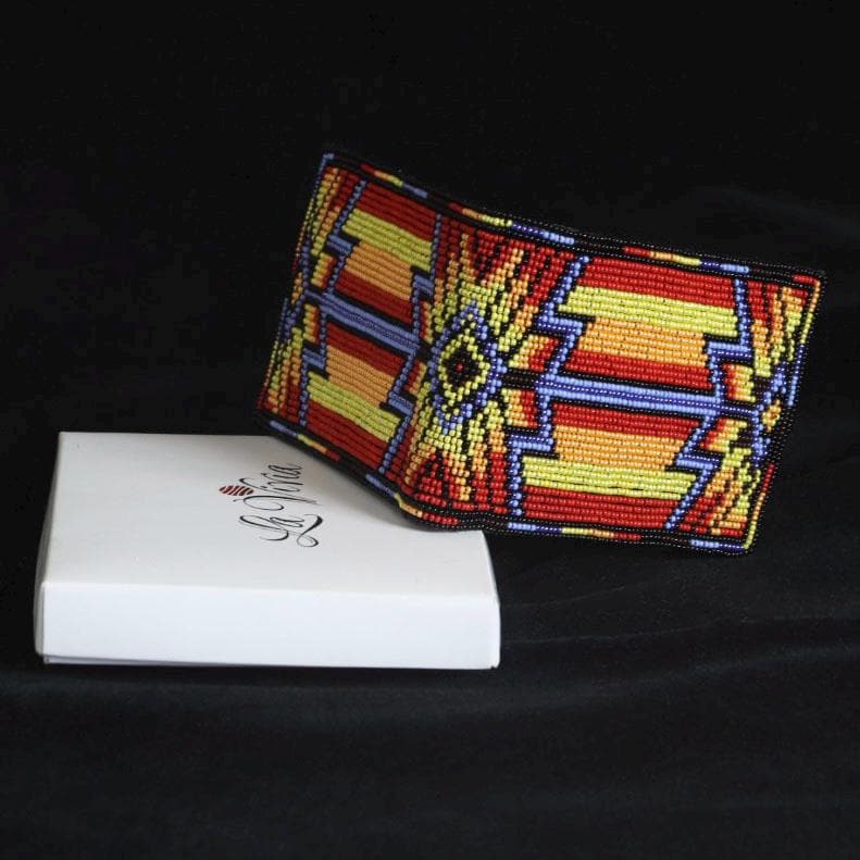 Handmade Leather Beaded Wallet. Native American Style Purse For Men