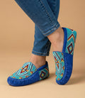 Handmade Leather Moccasins. Beaded Loafer Shoes For Women with Soft Sole.
