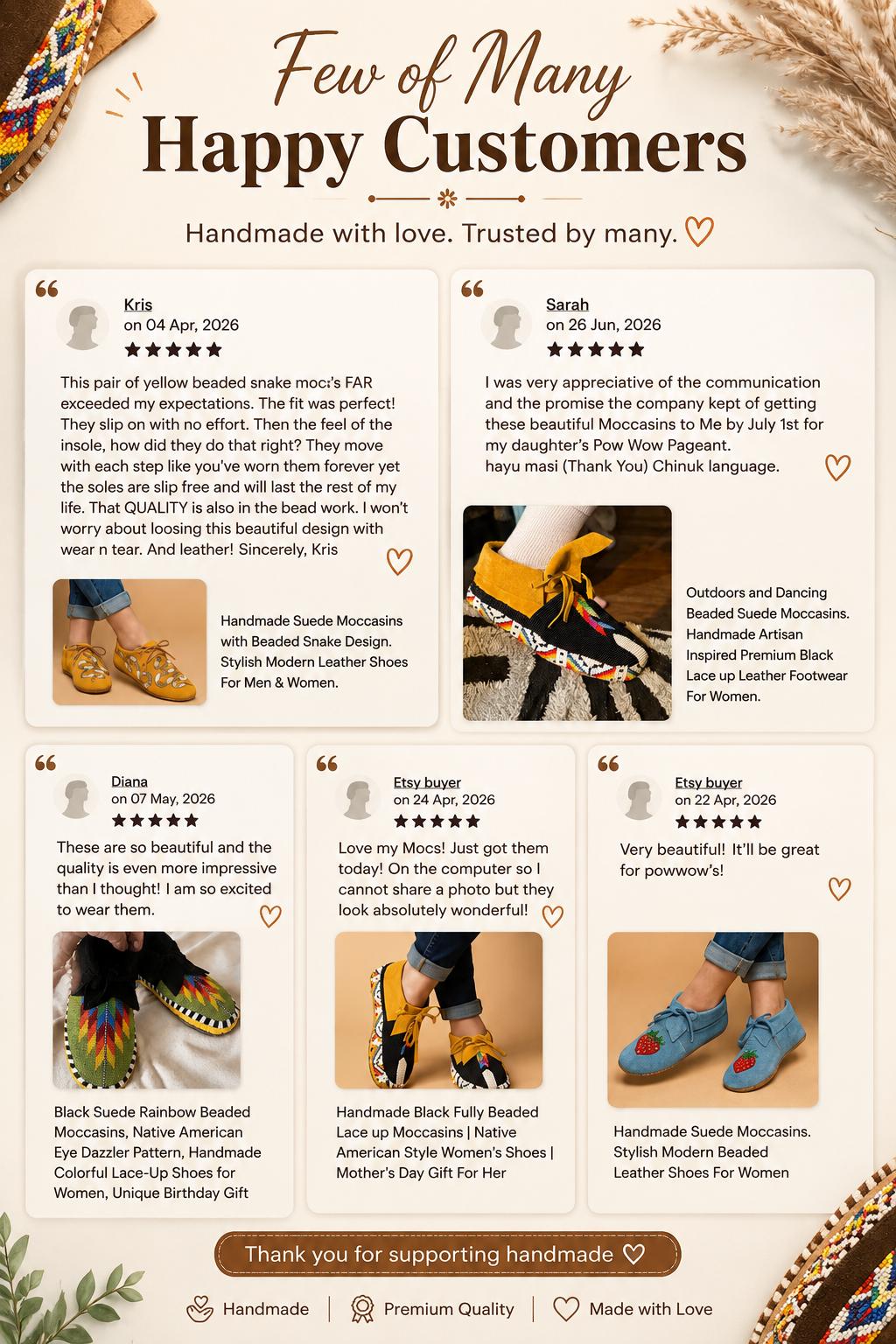 Floral Soft Sole Beaded Suede Moccasins For Women