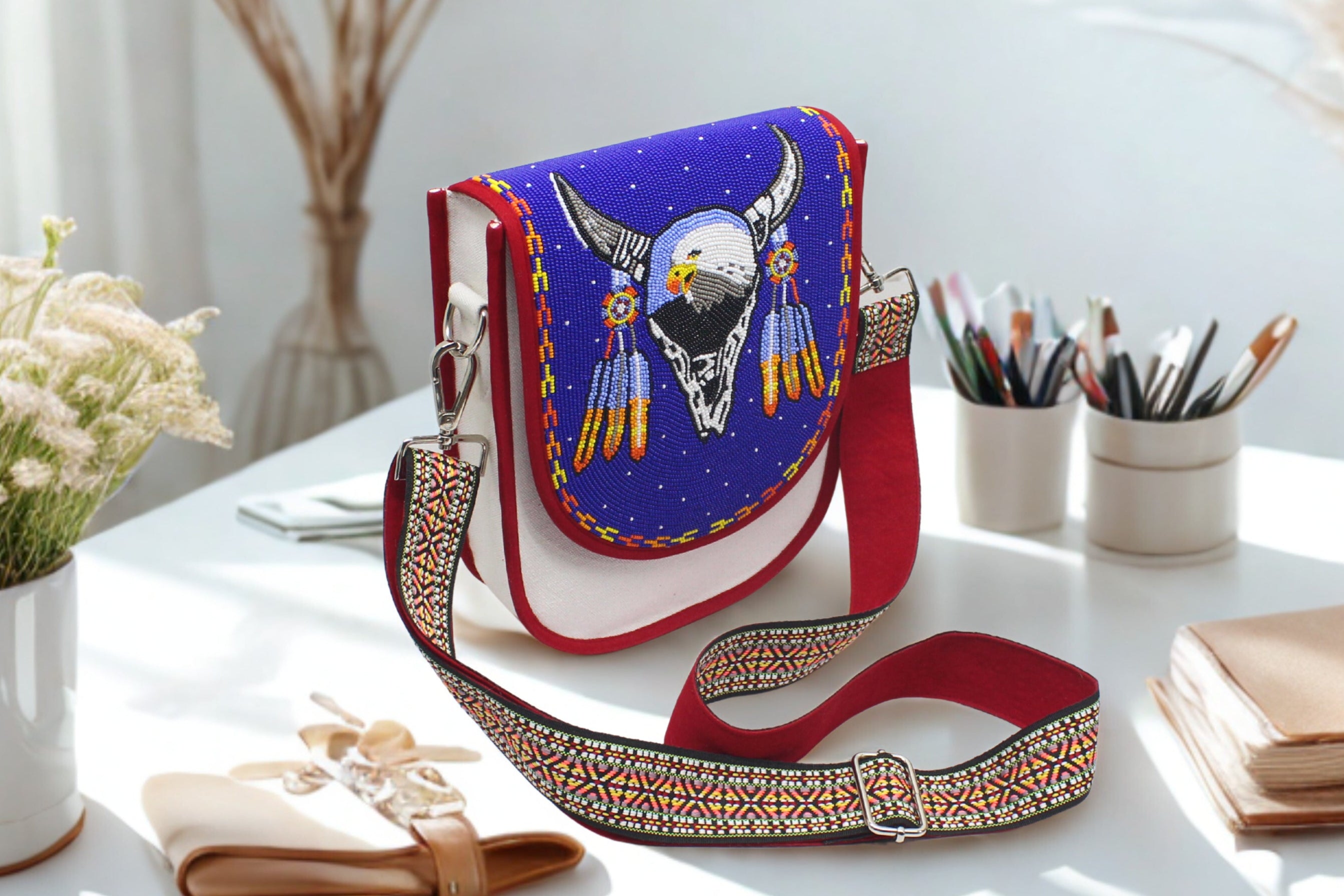 crossbody beaded bag