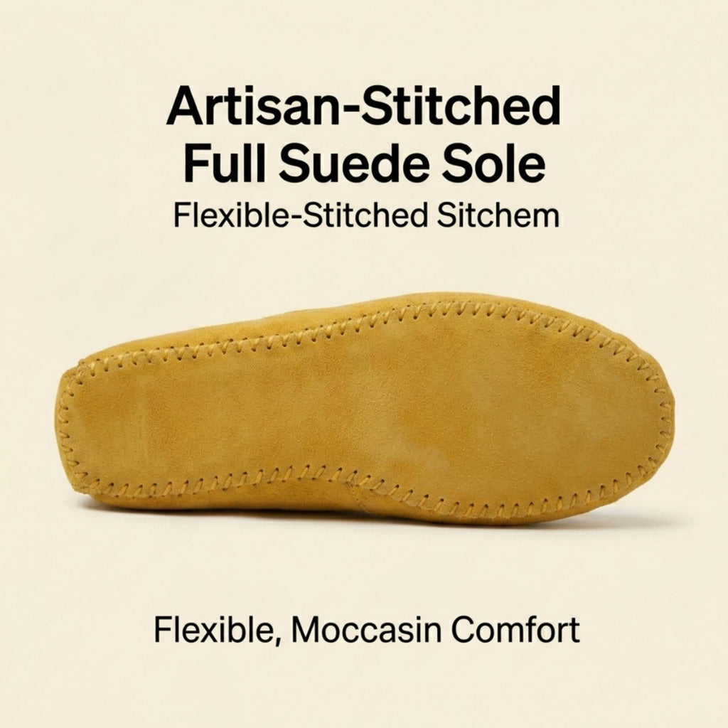 Orange Beaded Handmade Yellow Suede Moccasins - Stylish Modern Flower Design Leather Loafers.