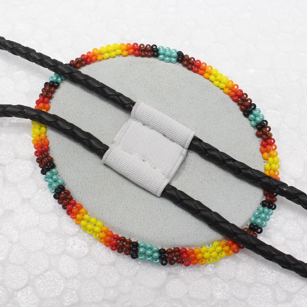 Handmade Beaded Bolo Tie. Stylish Seed Beads Accessory For Men