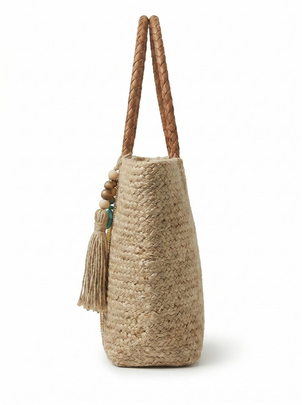 Handmade Parrot Jute Tote Bag. Beaded Large Artisan Stylish Fashion Handbag For Women