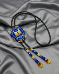 Handmade Beaded Bolo Tie. Stylish Seed Beads Accessory For Men
