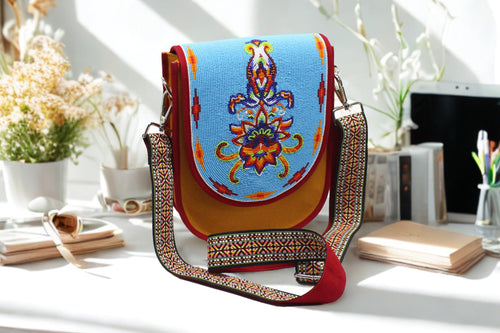 native american style beaded bag